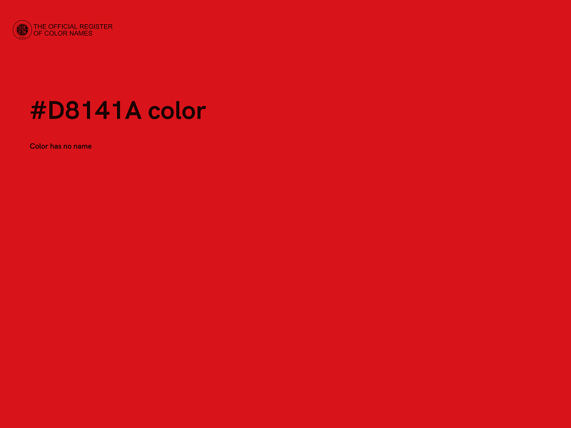 #D8141A color image