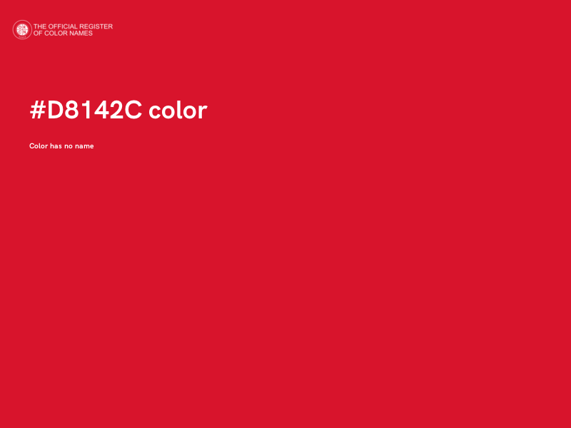 #D8142C color image