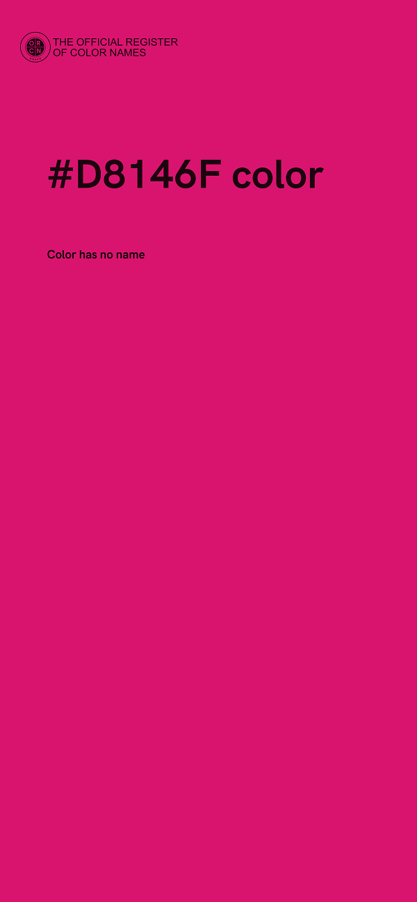 #D8146F color image