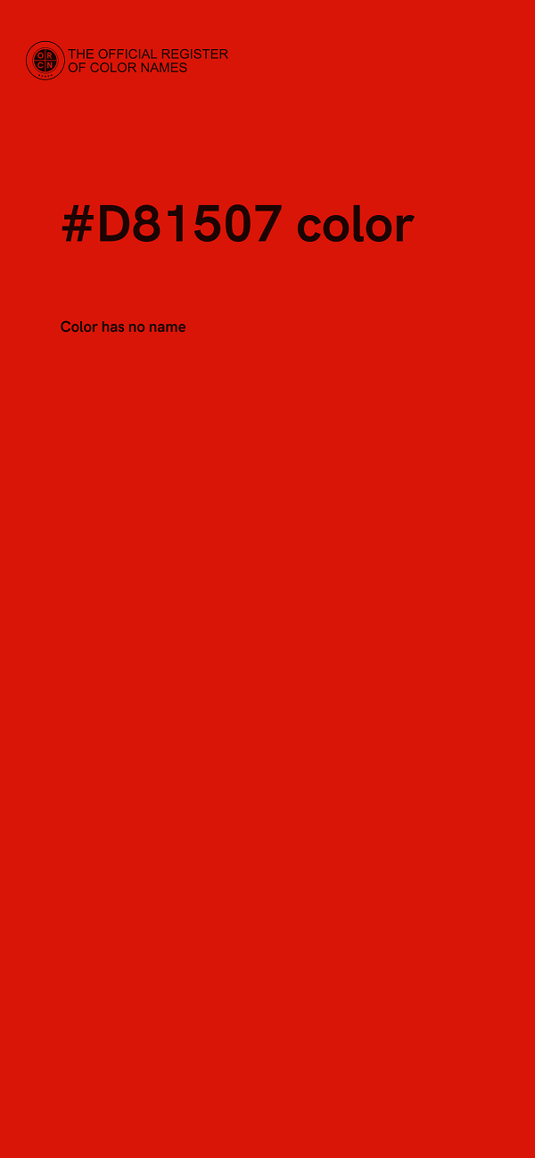 #D81507 color image