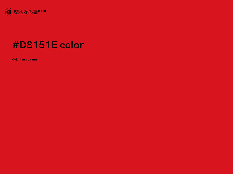 #D8151E color image