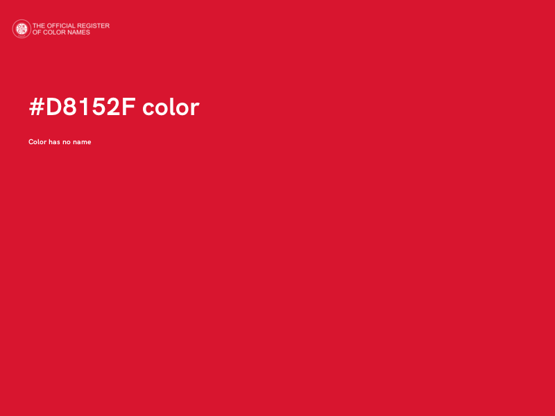 #D8152F color image