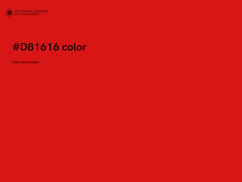 #D81616 color image