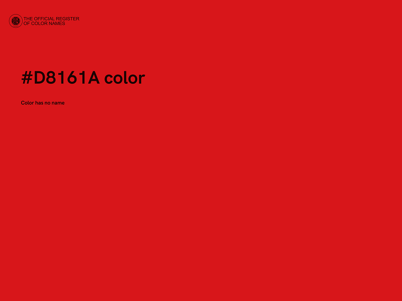 #D8161A color image