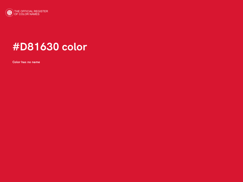 #D81630 color image