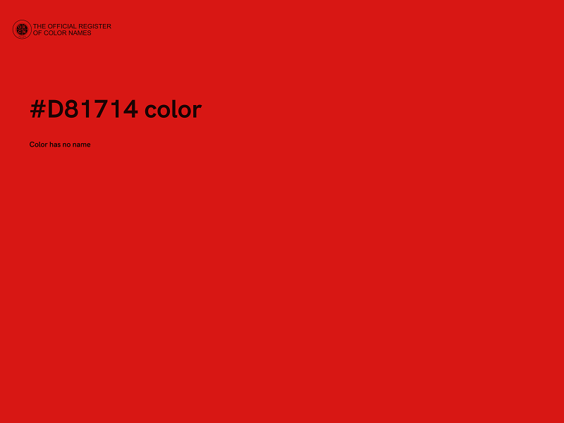 #D81714 color image