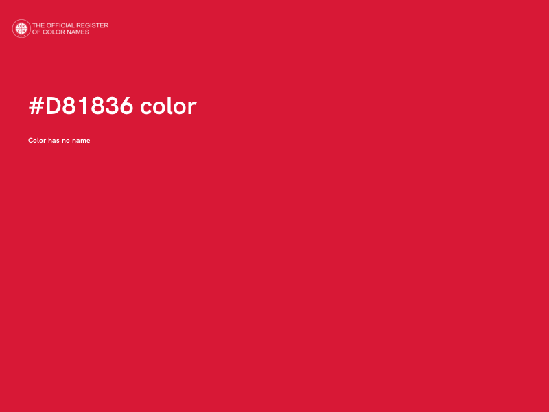 #D81836 color image