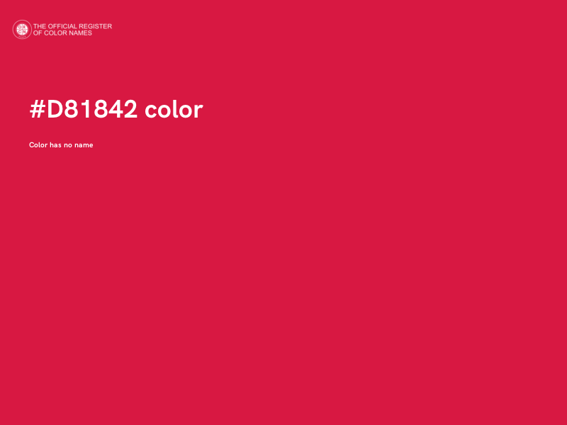 #D81842 color image