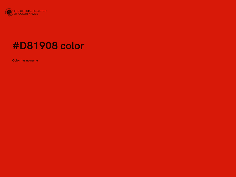 #D81908 color image