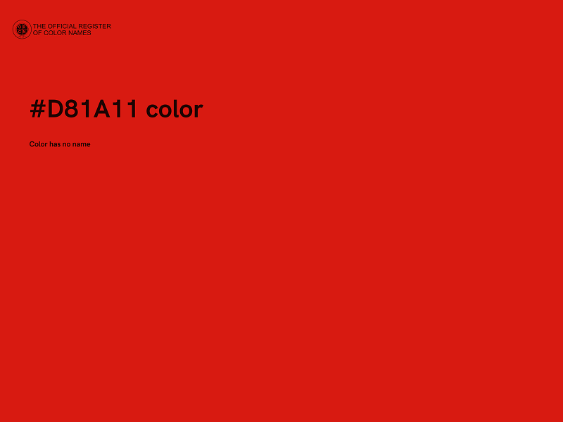 #D81A11 color image