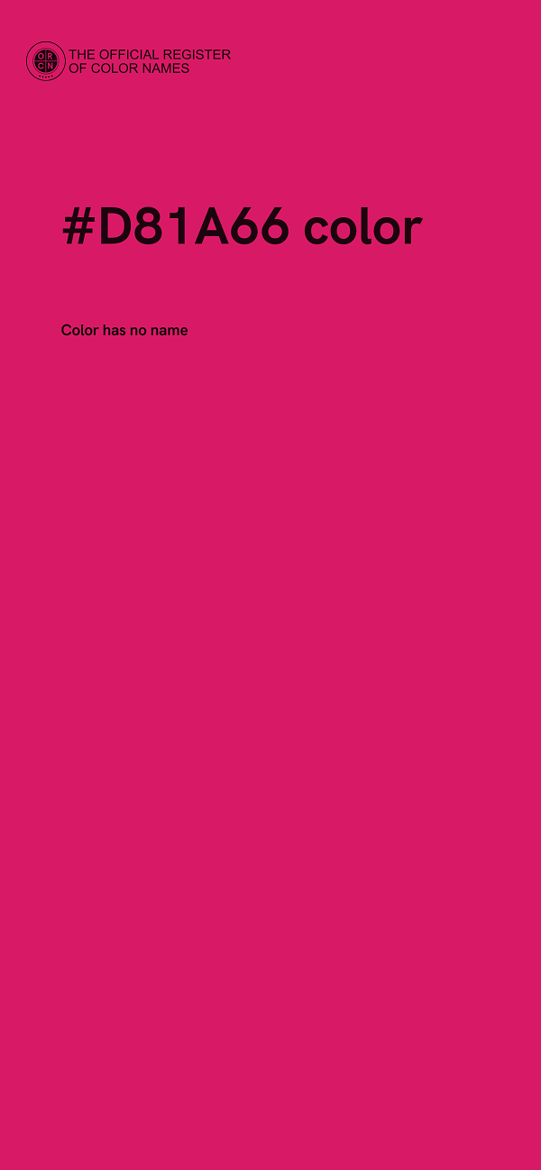 #D81A66 color image