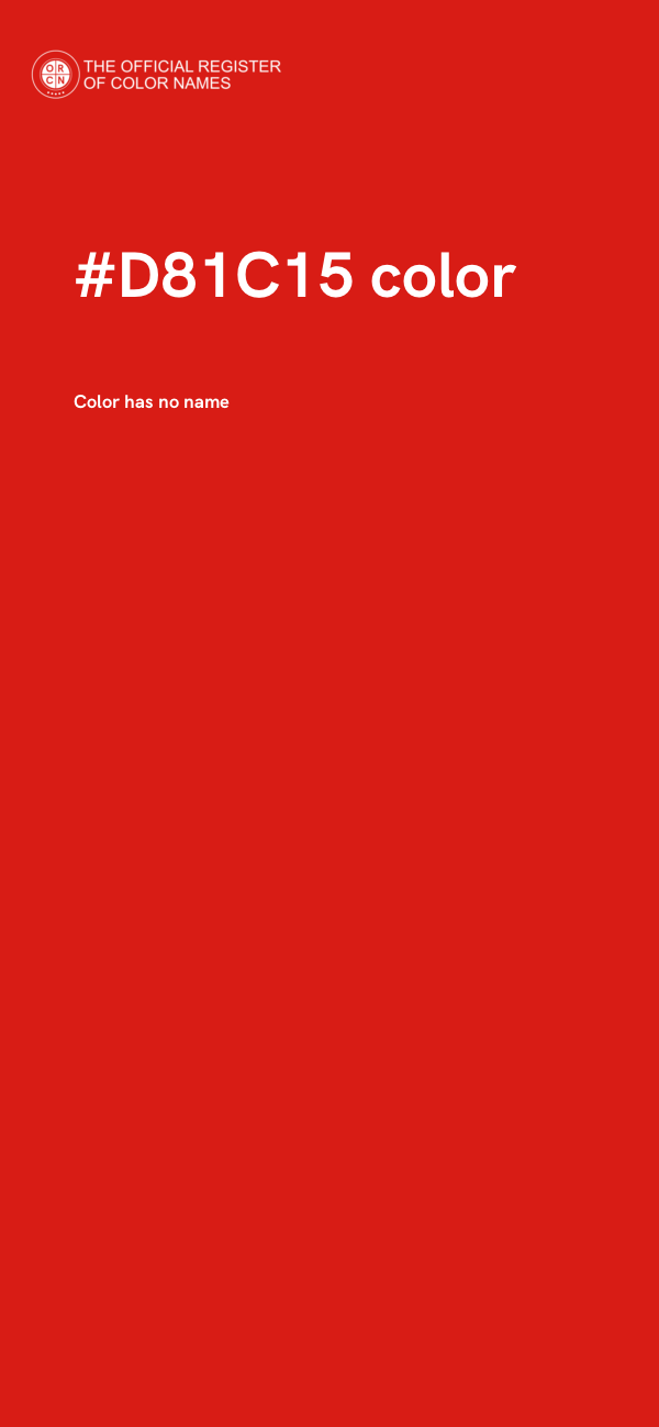 #D81C15 color image