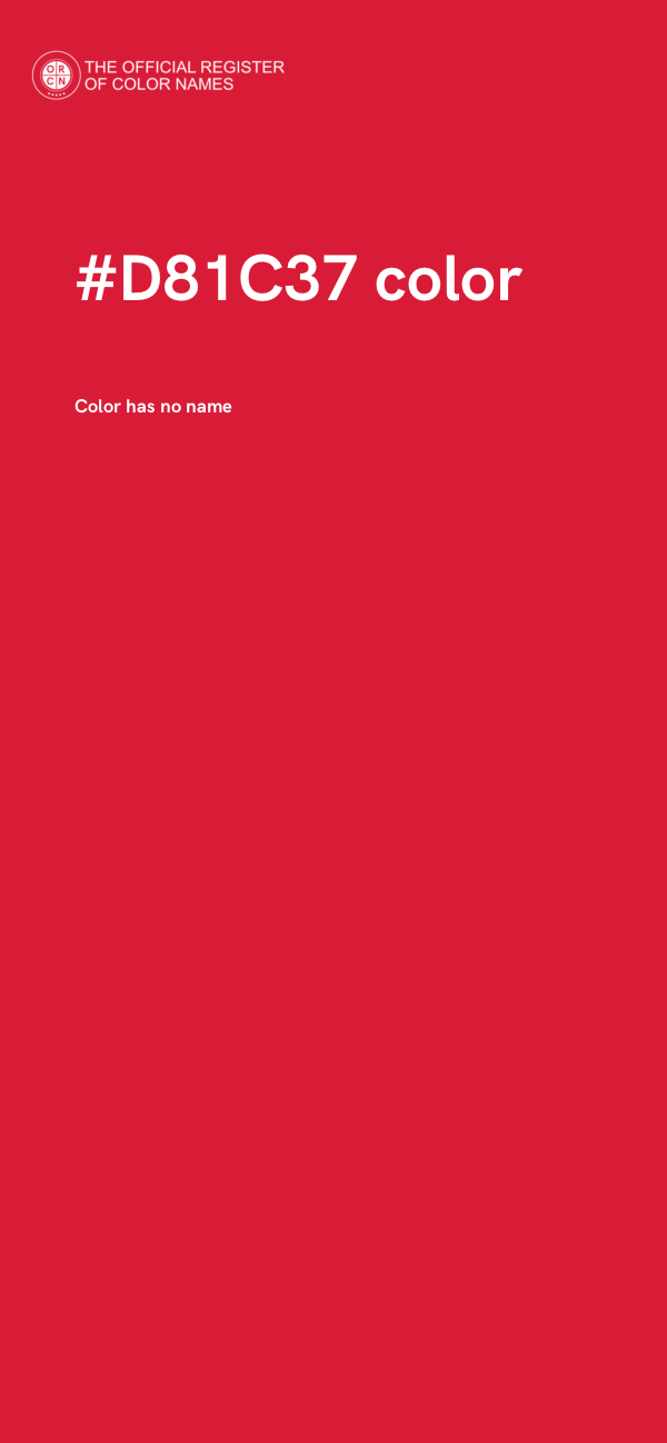 #D81C37 color image