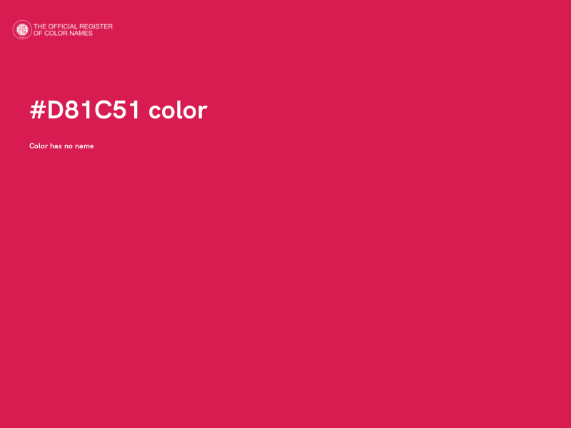 #D81C51 color image