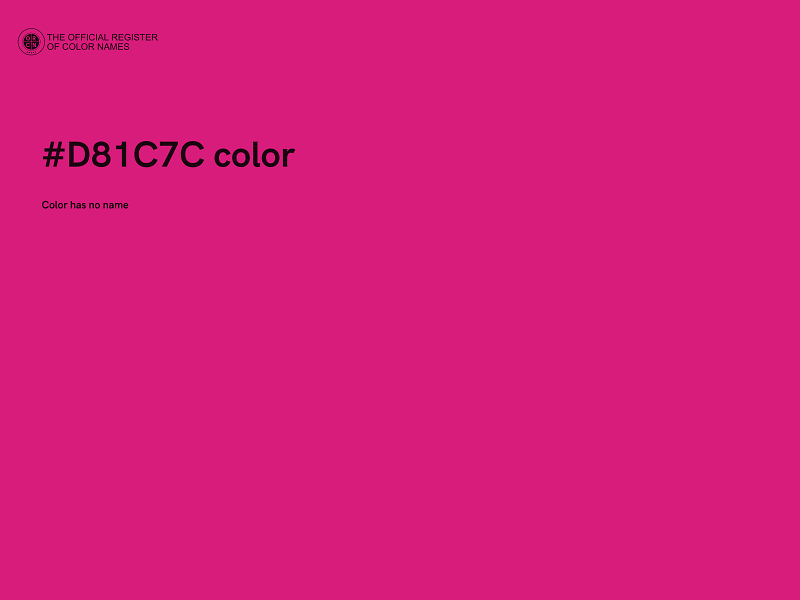 #D81C7C color image