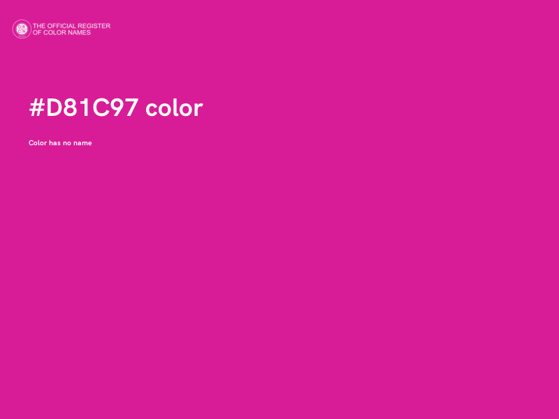 #D81C97 color image