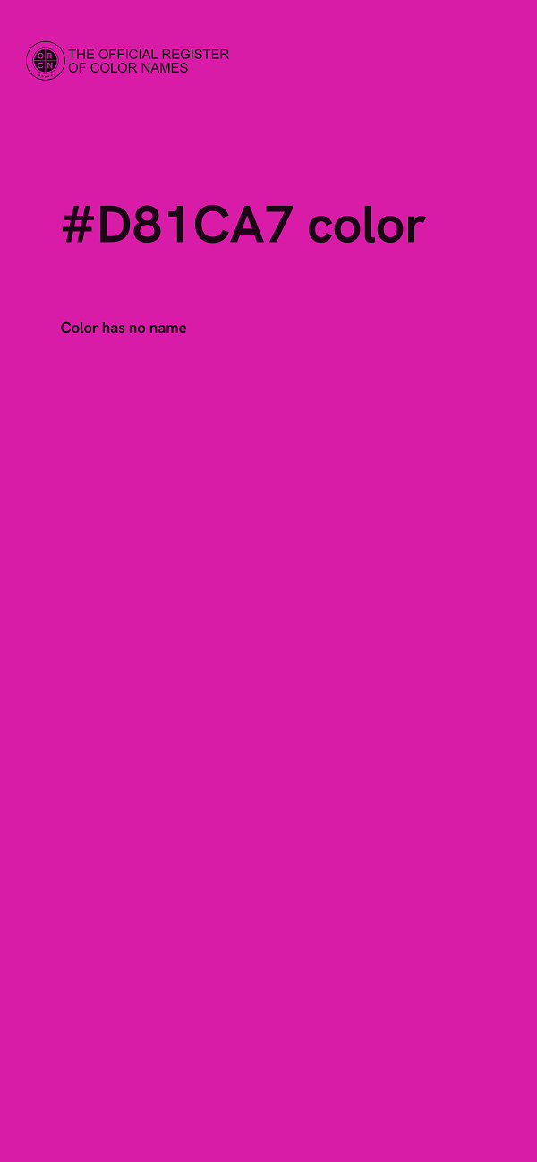 #D81CA7 color image
