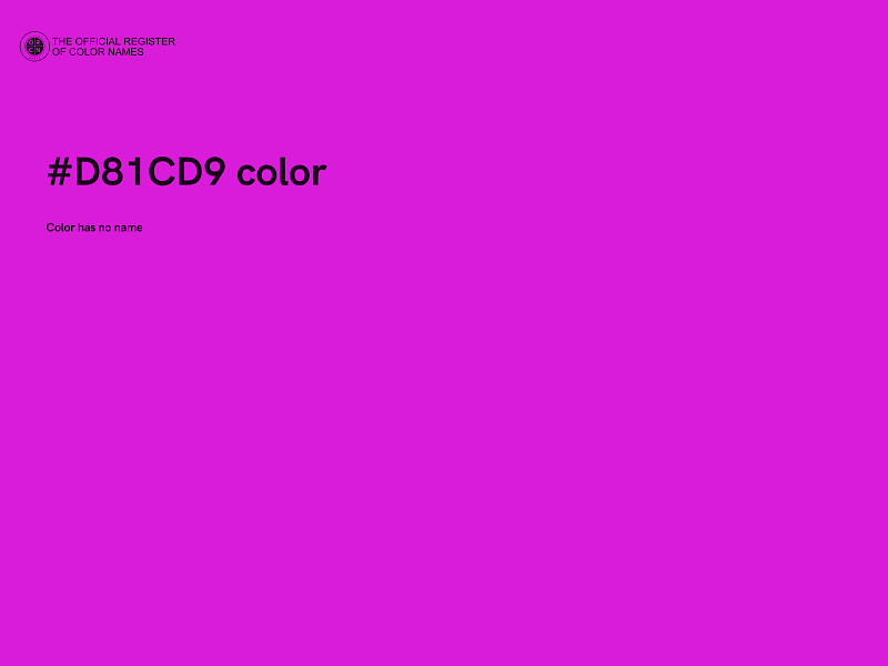 #D81CD9 color image