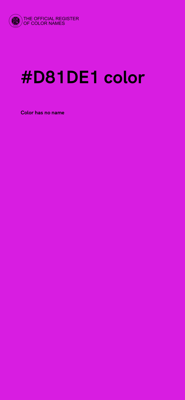 #D81DE1 color image