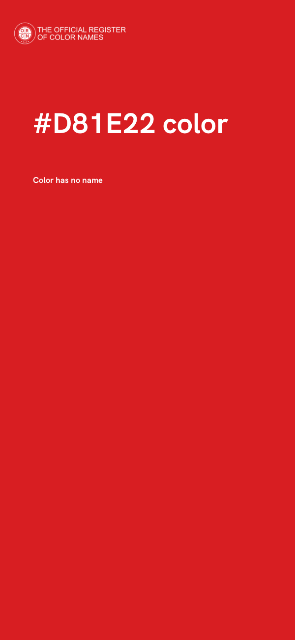 #D81E22 color image