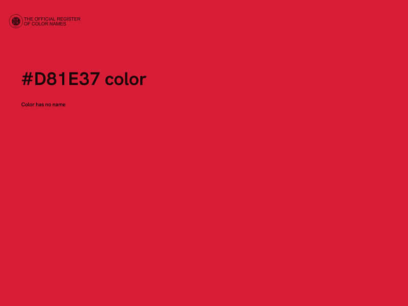 #D81E37 color image