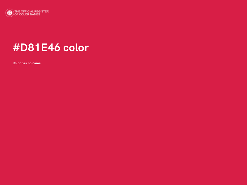#D81E46 color image