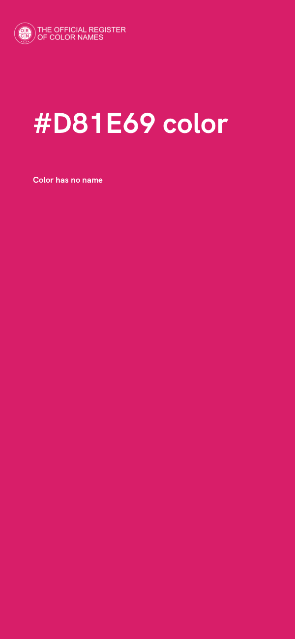 #D81E69 color image