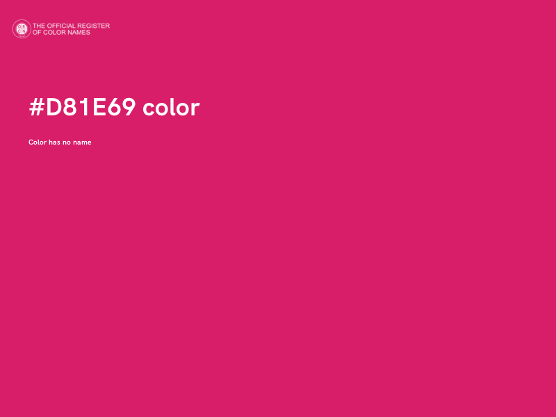 #D81E69 color image