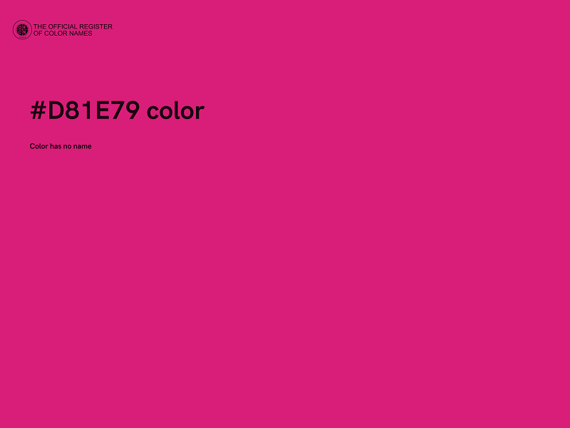 #D81E79 color image