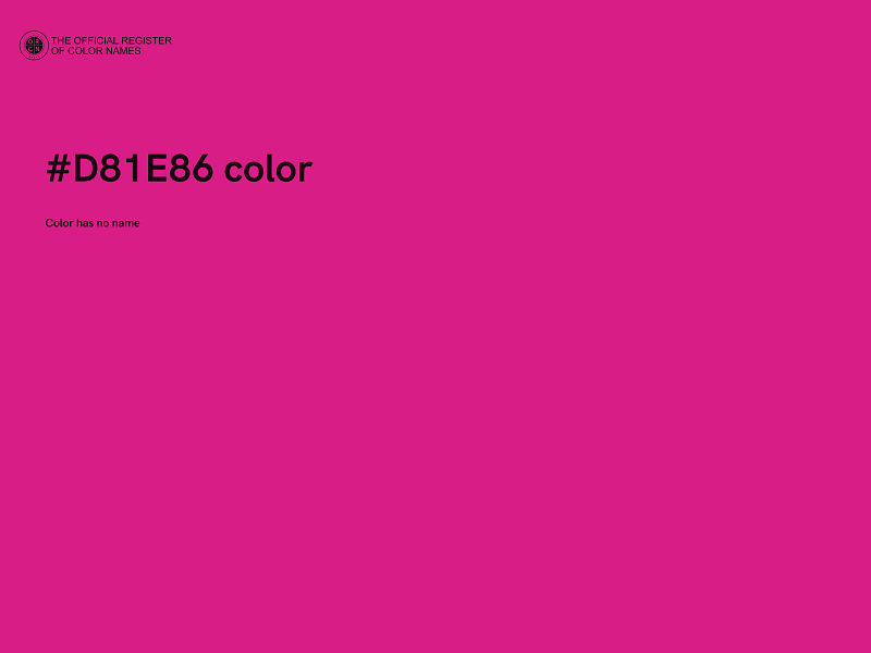 #D81E86 color image