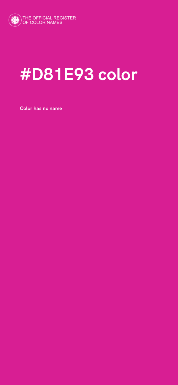 #D81E93 color image