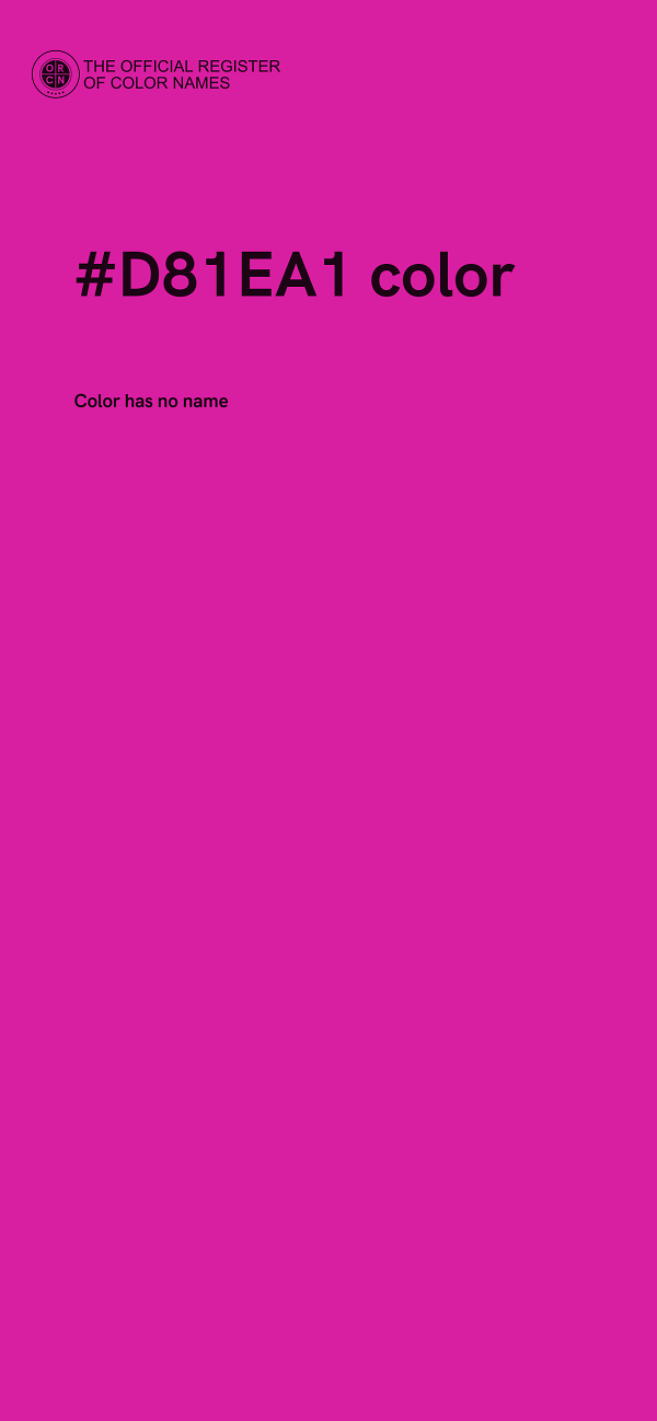 #D81EA1 color image