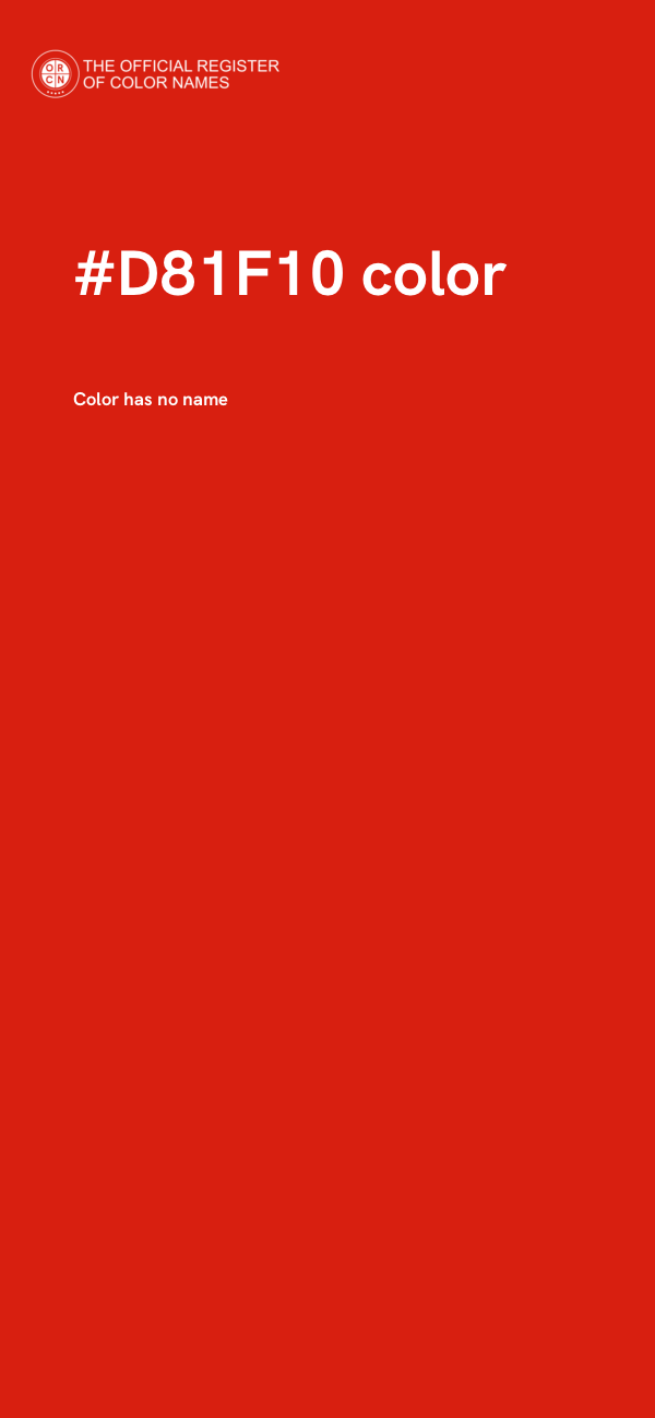 #D81F10 color image