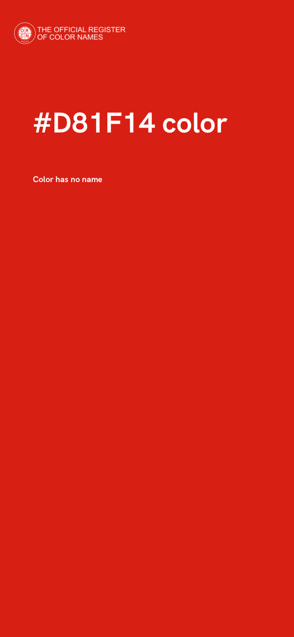 #D81F14 color image