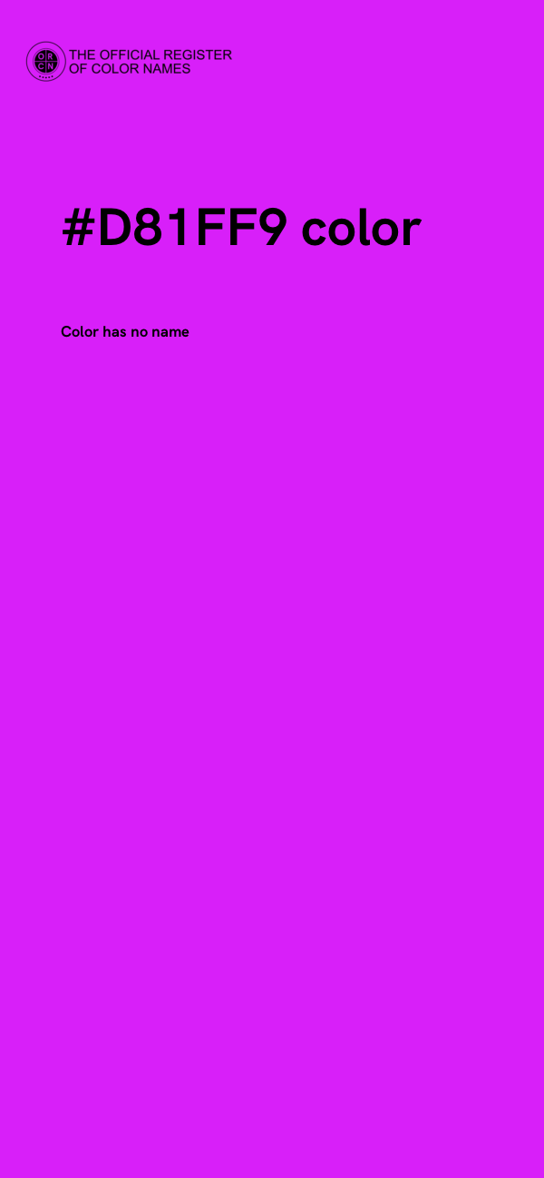 #D81FF9 color image