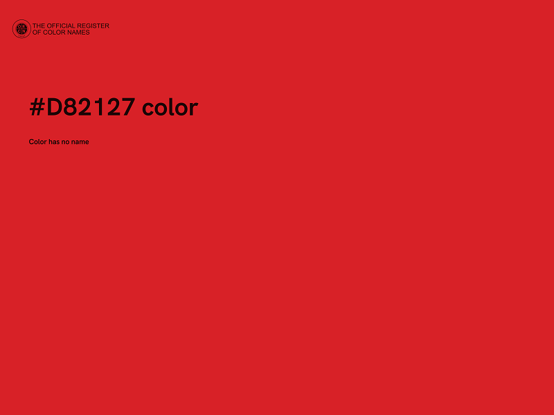 #D82127 color image