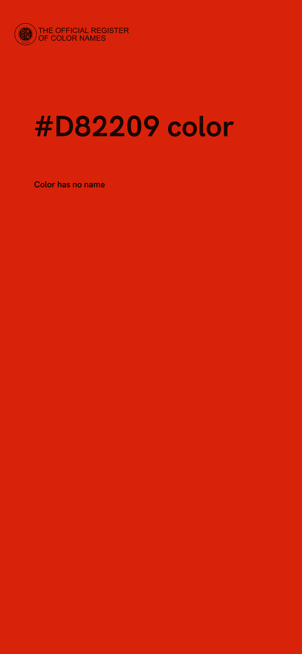 #D82209 color image