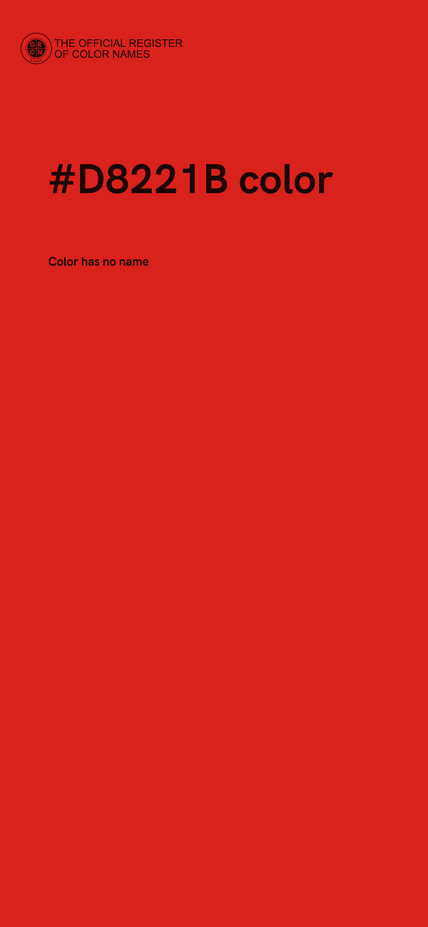 #D8221B color image