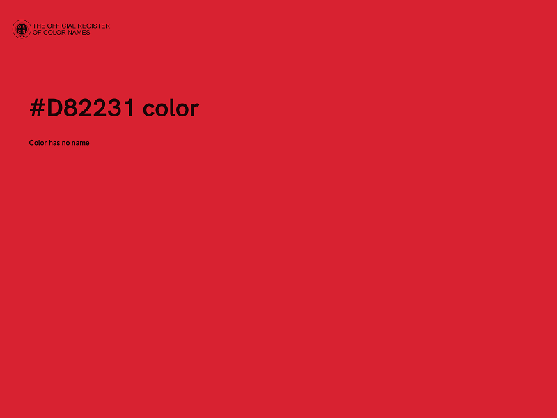 #D82231 color image