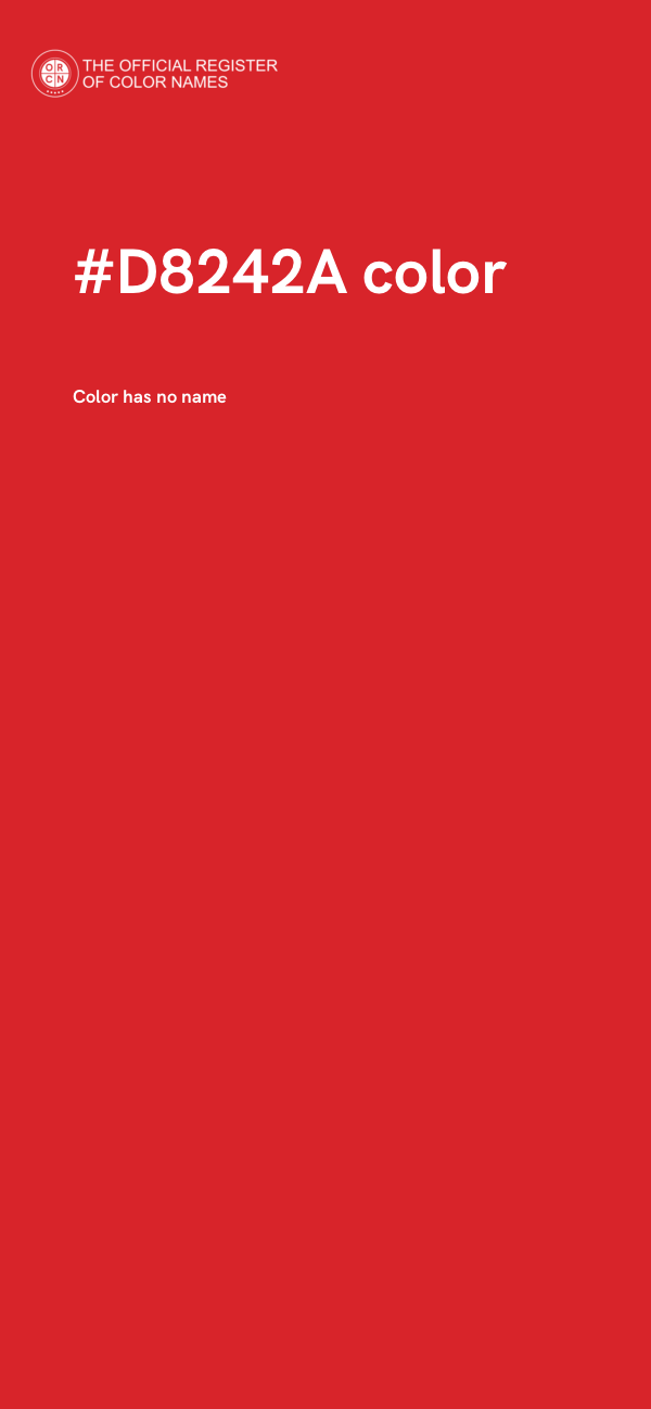 #D8242A color image