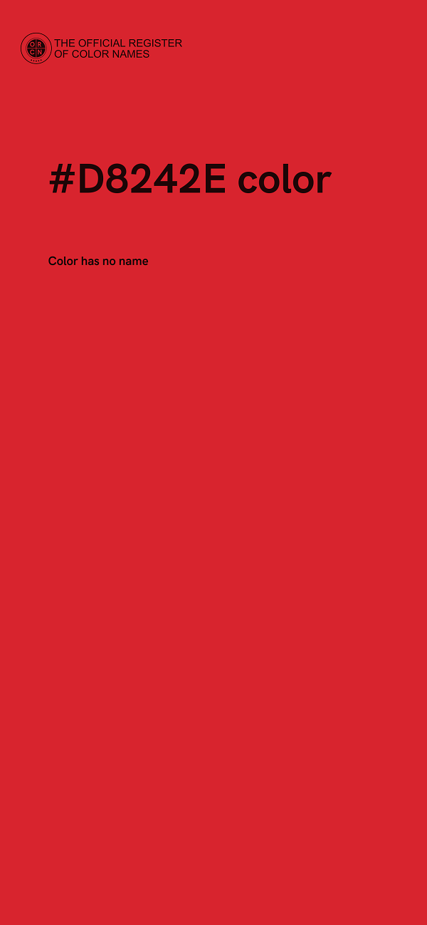 #D8242E color image