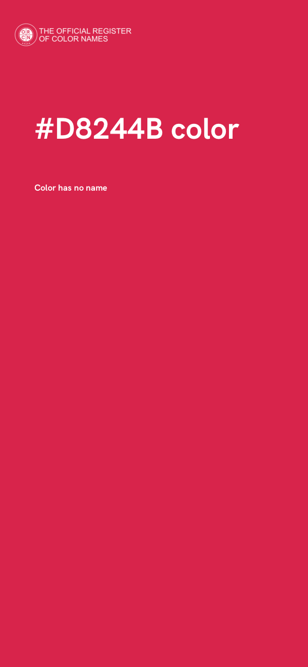 #D8244B color image