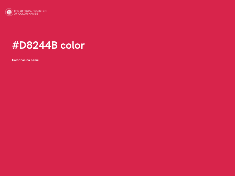 #D8244B color image