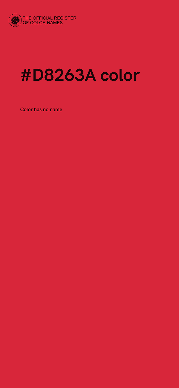 #D8263A color image