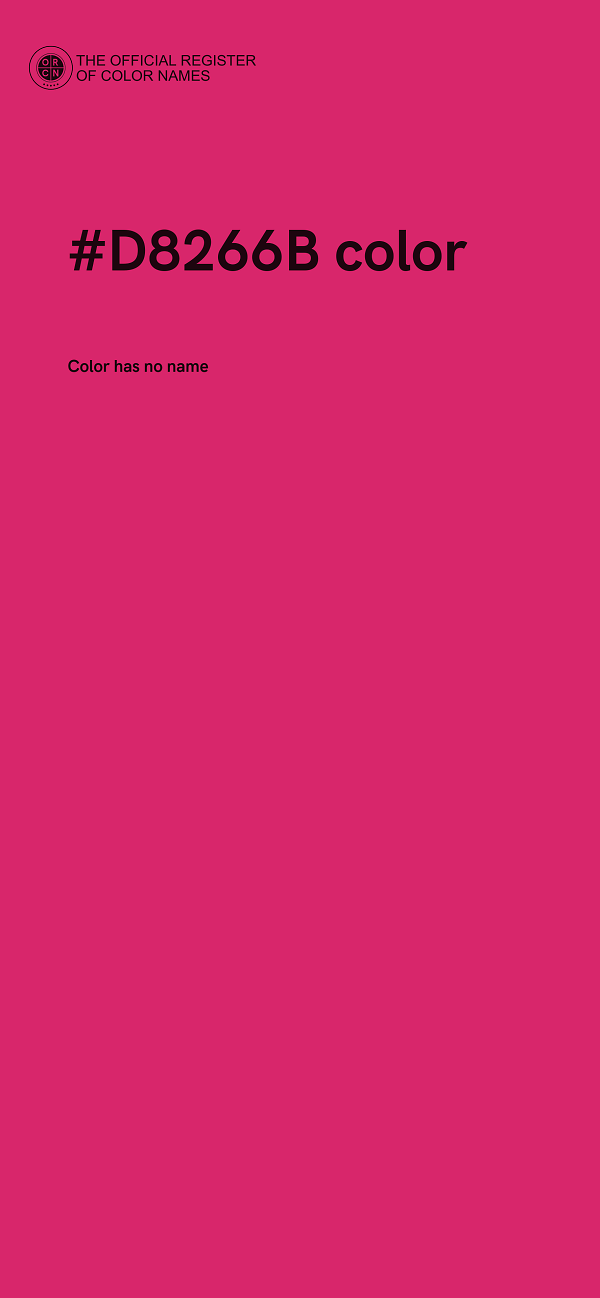 #D8266B color image