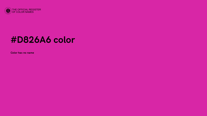 #D826A6 color image