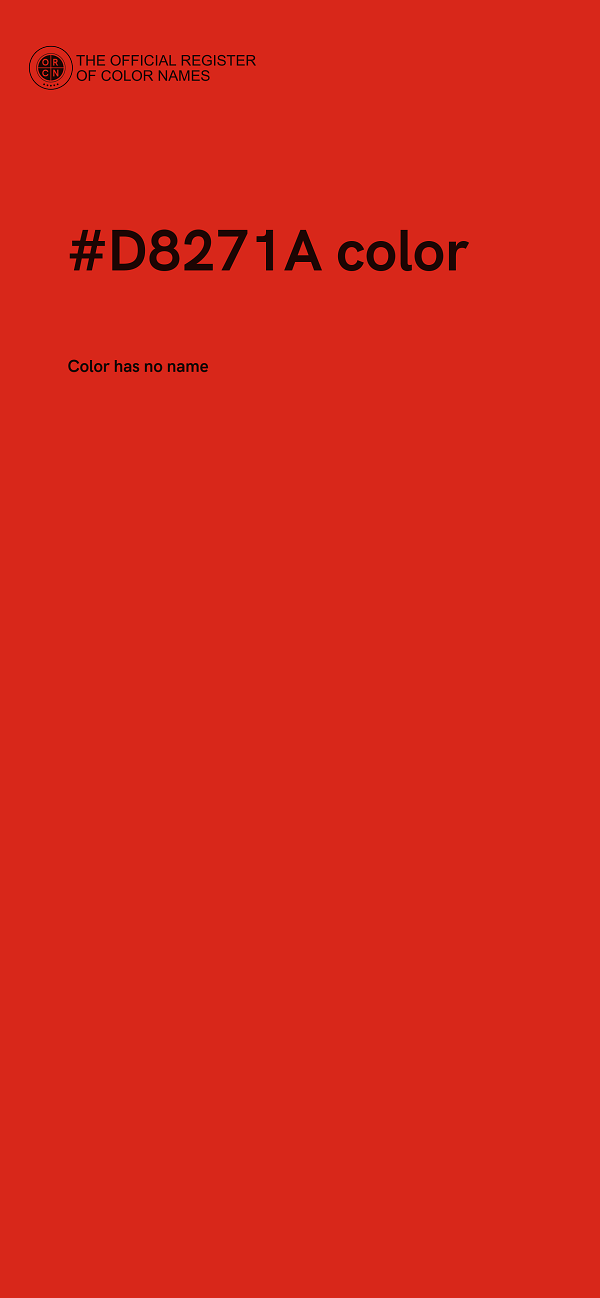 #D8271A color image