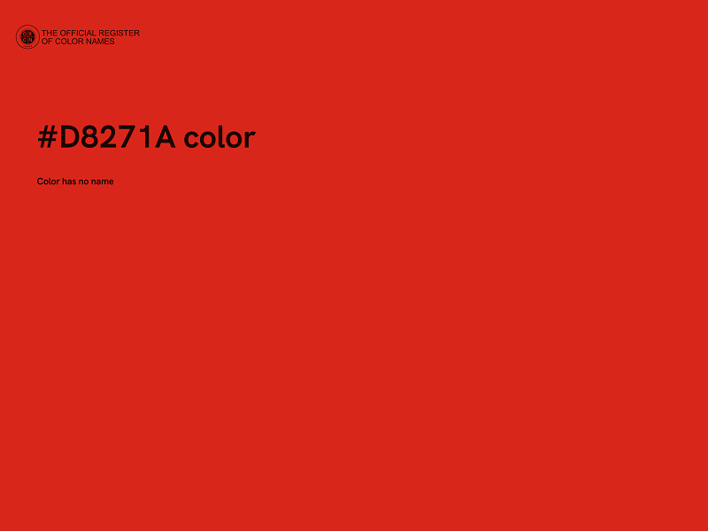 #D8271A color image