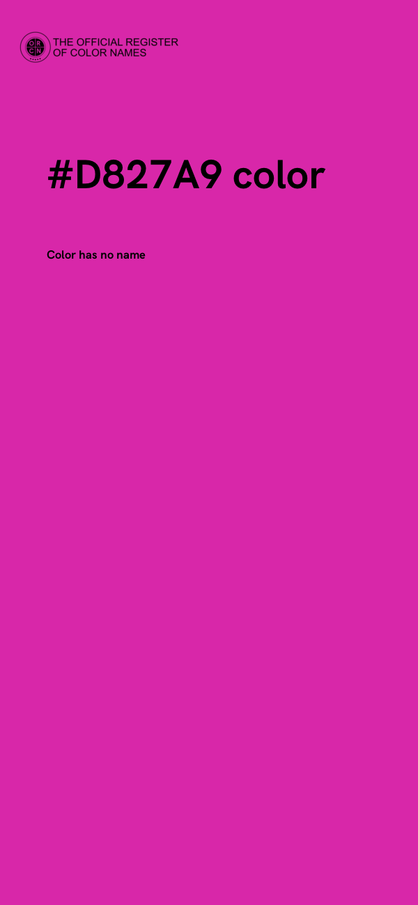#D827A9 color image