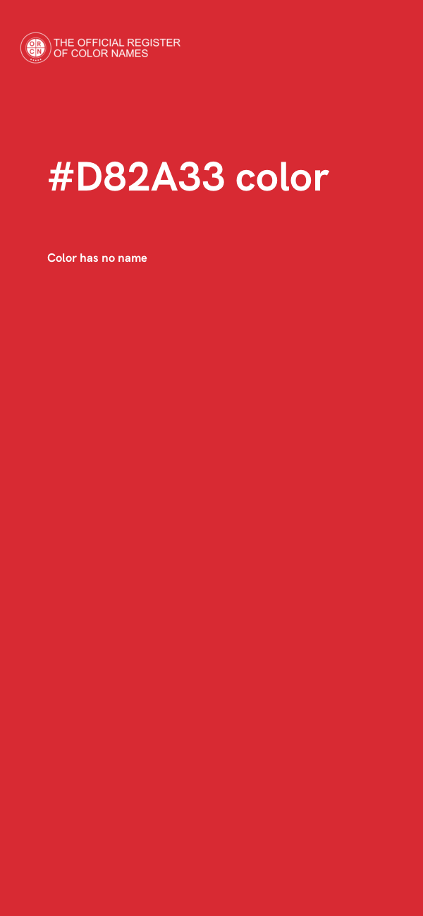 #D82A33 color image